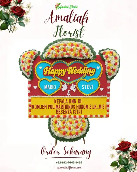 Papan Bunga Pernikahan Duram